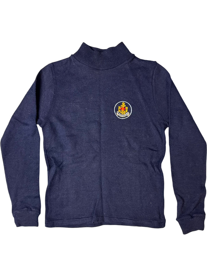 Boys Brigade Navy Acrylic Sweater - Age 9/10 - Think Vintage ltd