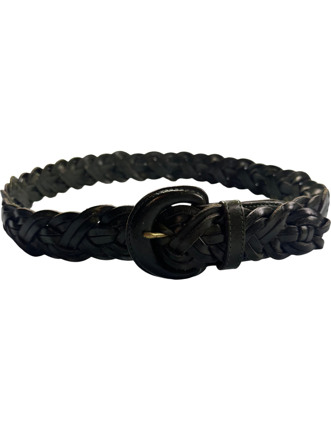 Braided Leather Belt - Think Vintage ltd