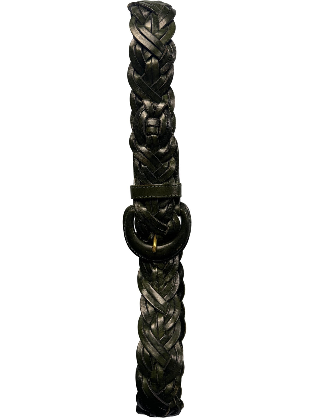 Braided Leather Belt - Think Vintage ltd