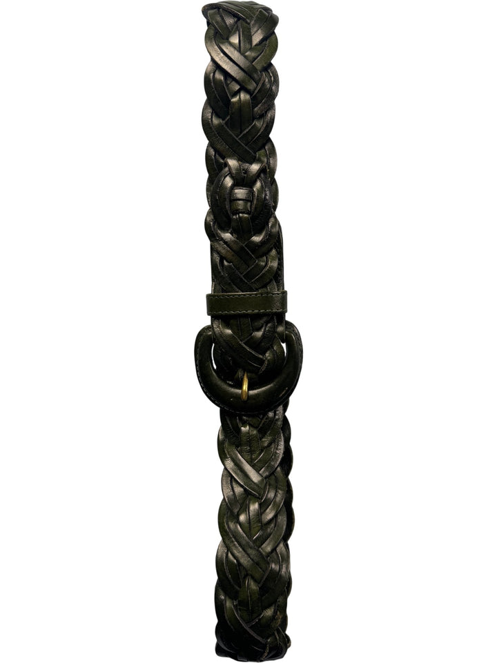 Braided Leather Belt - Think Vintage ltd