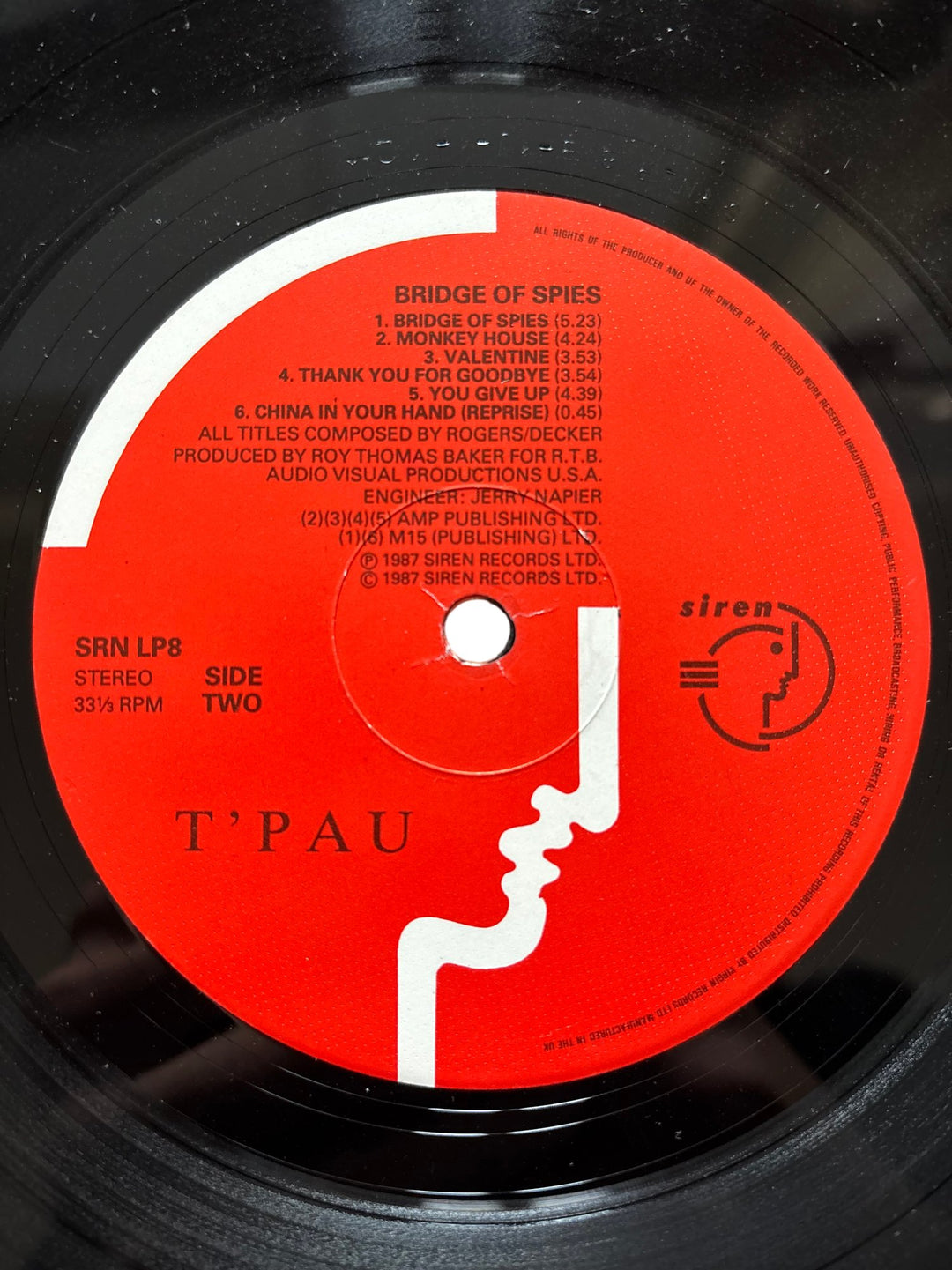 Bridge Of Spies LP by T'Pau - Good - Think Vintage ltd