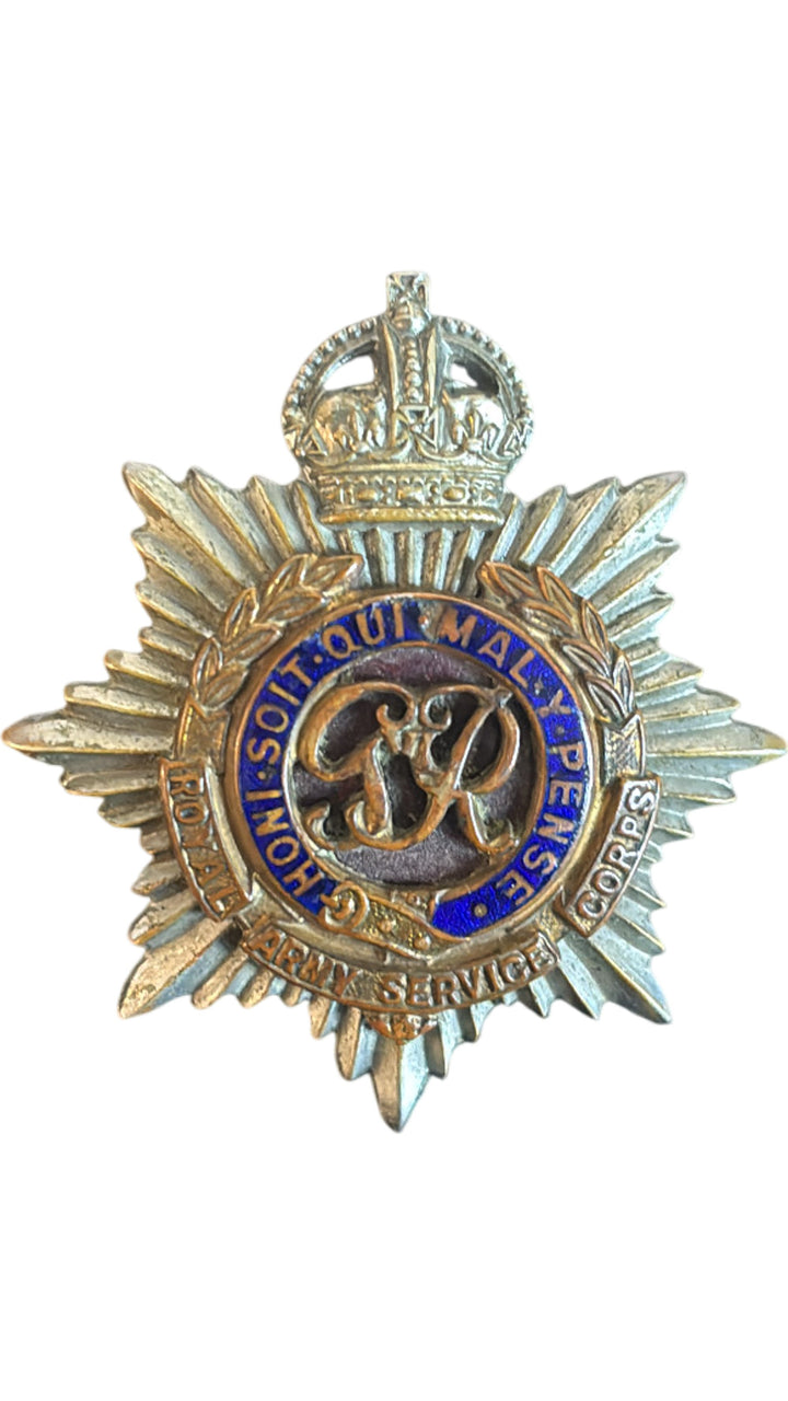 British 'Royal Army Service Corps' Officers Collar Badge 1949-'52 - Think Vintage ltd