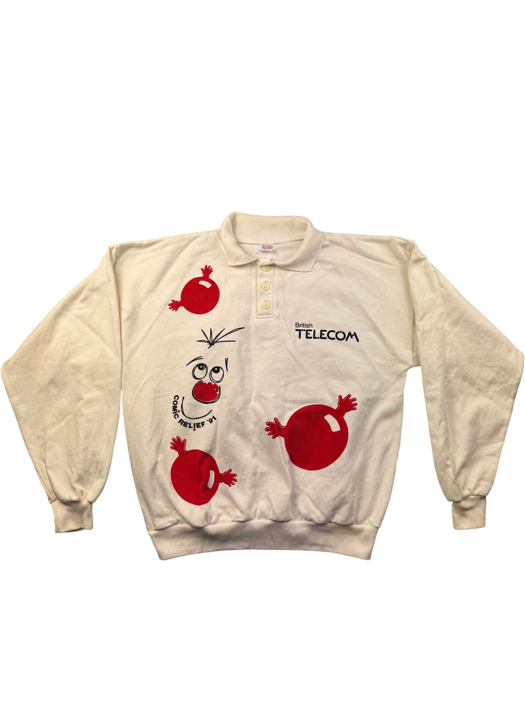 British Telecom Comic Relief Sweatshirt - L - Think Vintage ltd