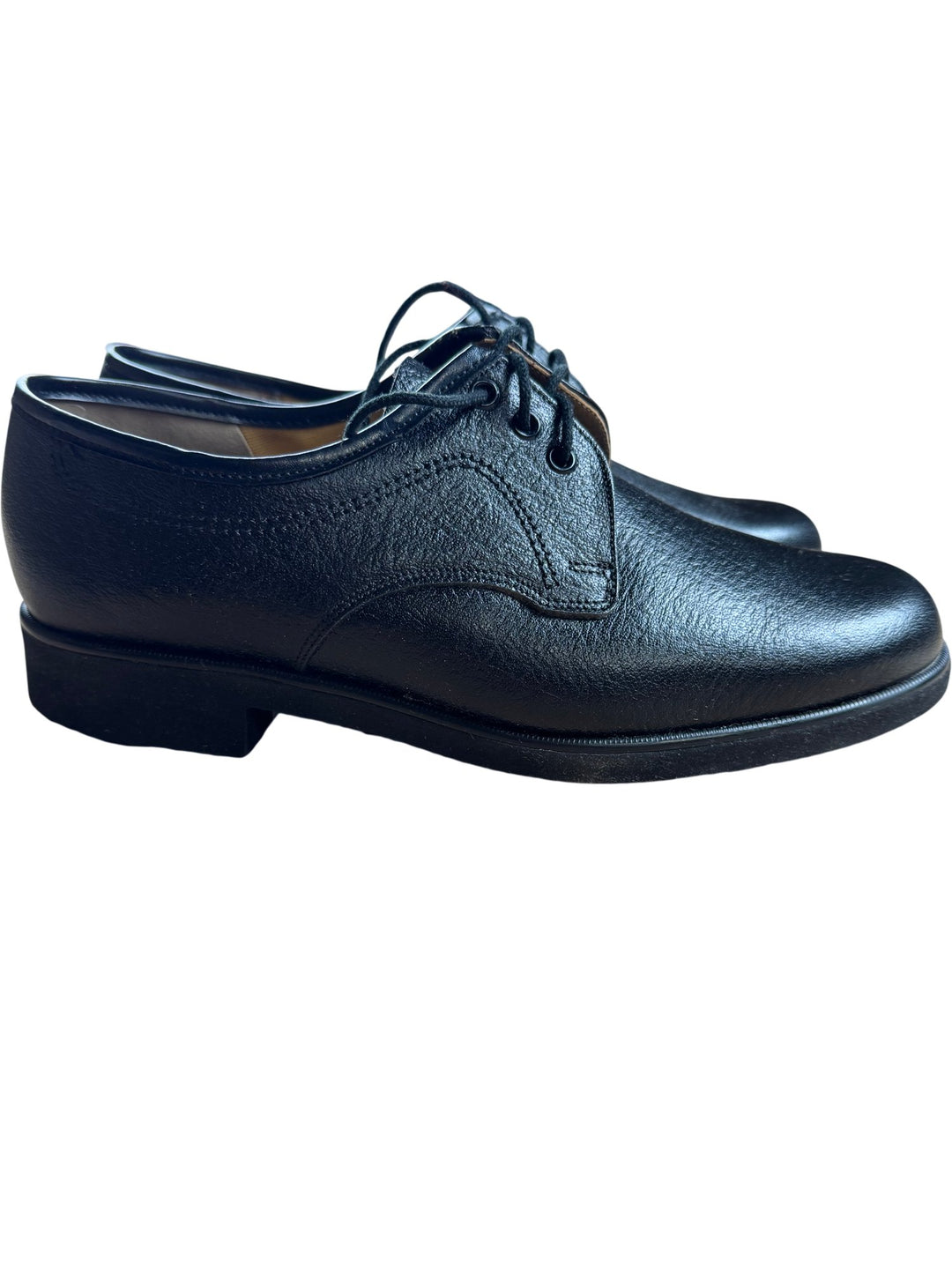 Broadways Hush Puppies Black Leather Shoes - 7.5 - Think Vintage ltd