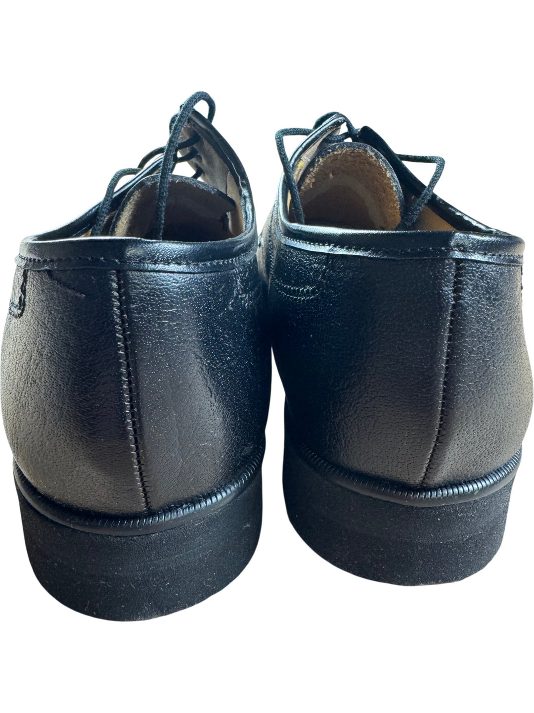 Broadways Hush Puppies Black Leather Shoes - 7.5 - Think Vintage ltd