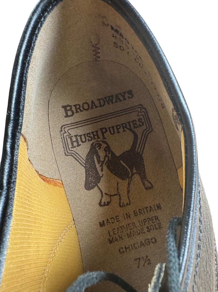 Broadways Hush Puppies Black Leather Shoes - 7.5 - Think Vintage ltd