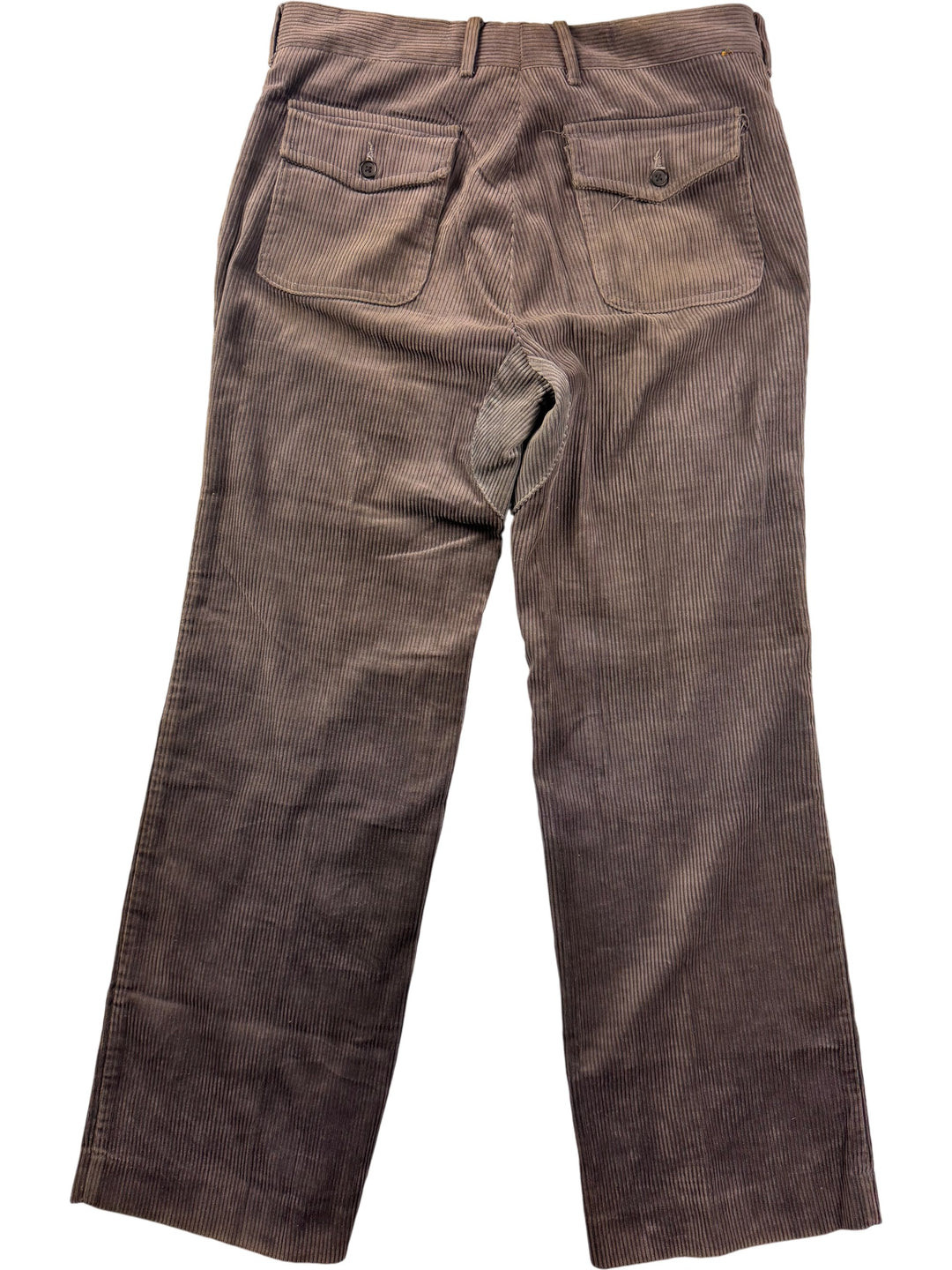 Brown Corduroy Patchwork Trousers - Think Vintage