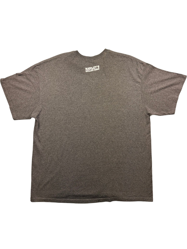 Brown Graphic T-Shirt With Live Love Print - XL - Think Vintage ltd