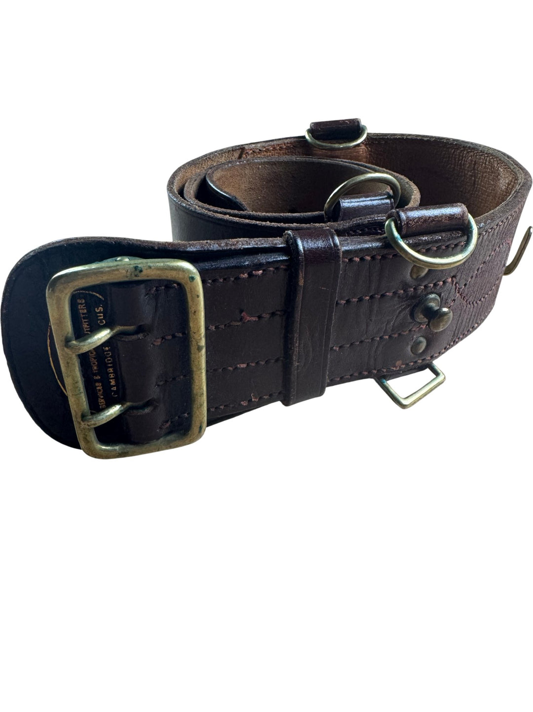 Brown Leather Belt - W28-34 - Think Vintage ltd