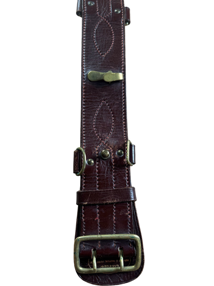 Brown Leather Belt - W28-34 - Think Vintage ltd