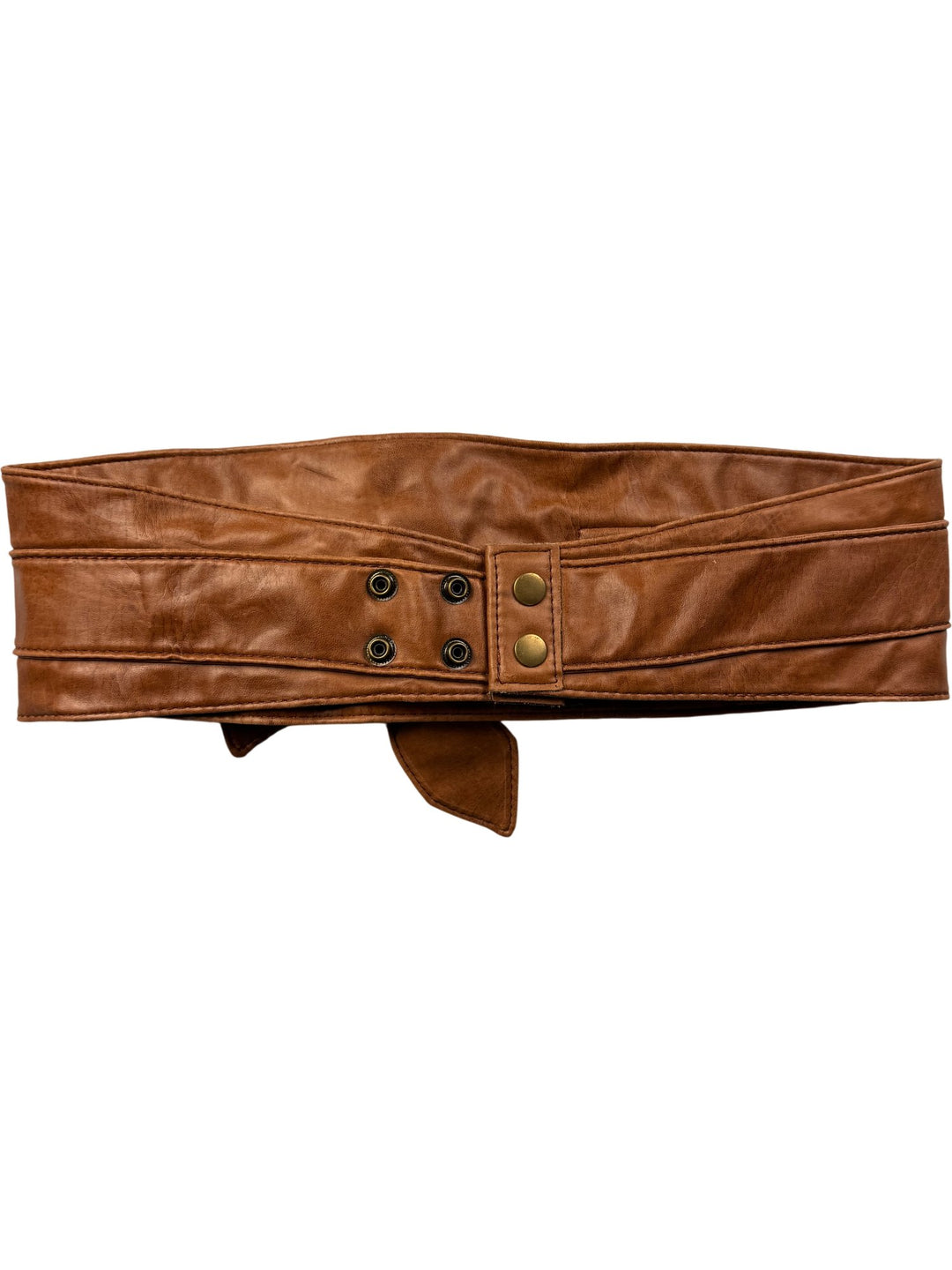 Brown Leather Wide Belt