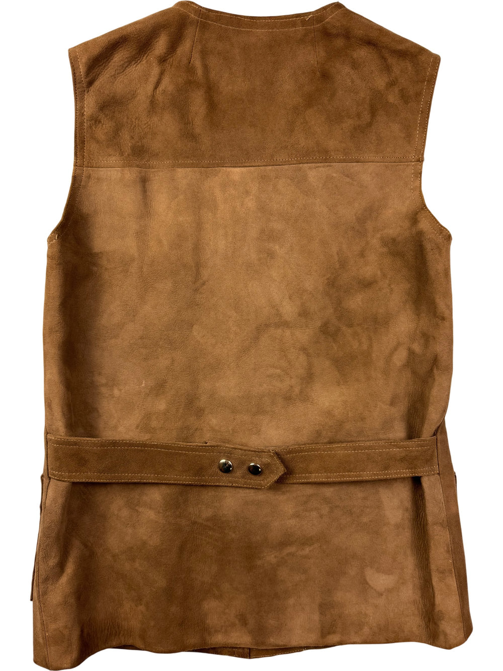 Brown Suede Waistcoat - S - Think Vintage Online Ltd