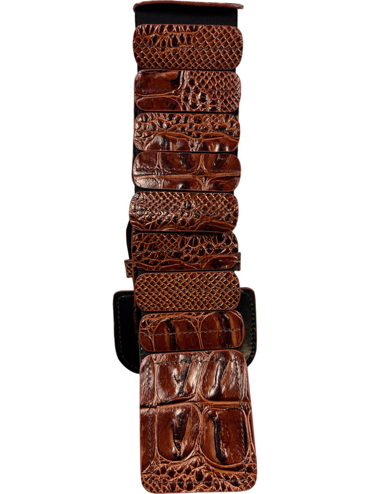 Brown Textured Belt - Think Vintage ltd