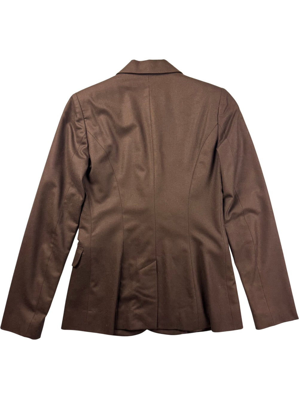 Brown Wool Tailored Jacket - S - Think Vintage ltd