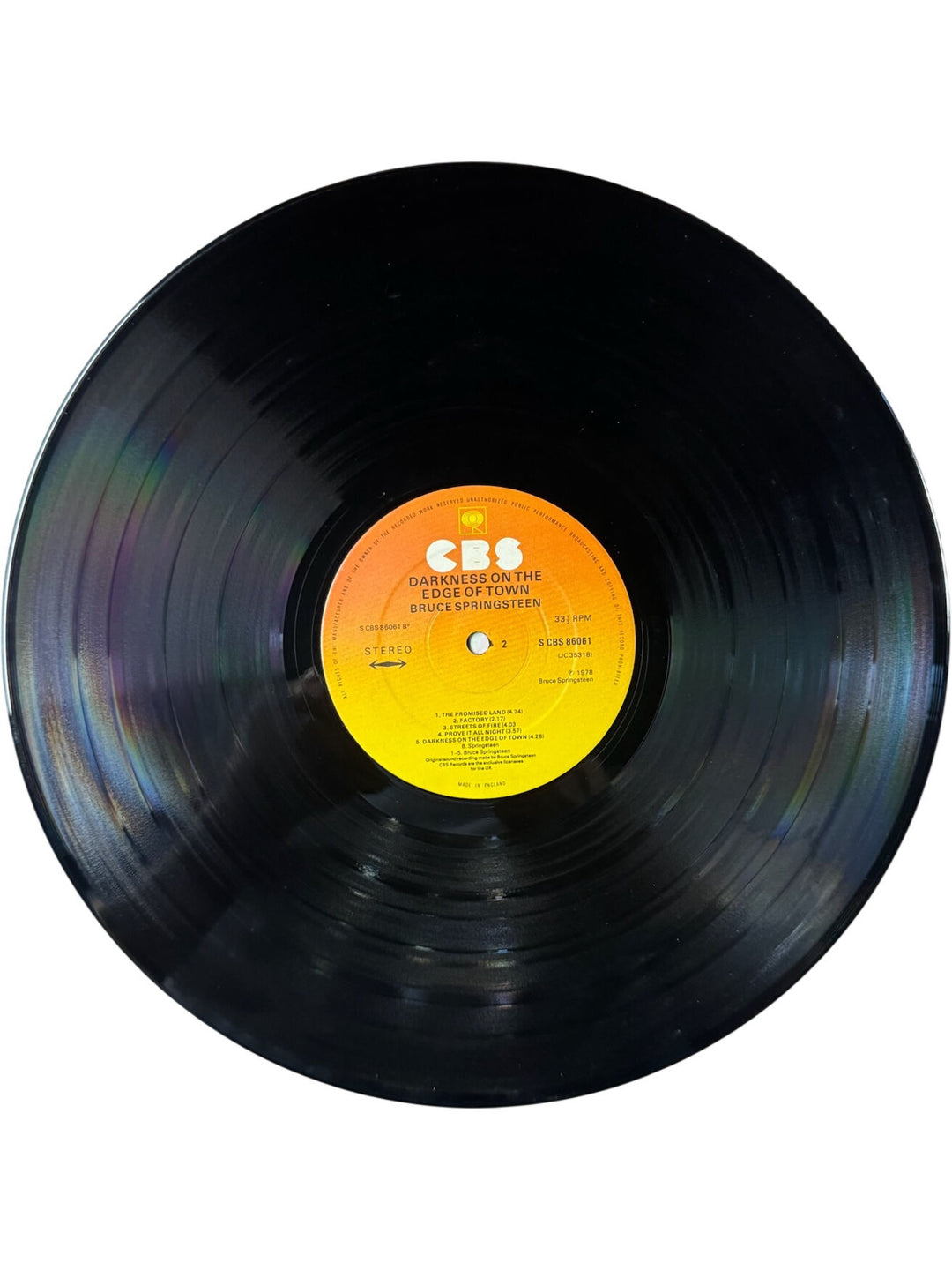 Bruce Springsteen Darkness On The Edge Of Town Vinyl - Very Good