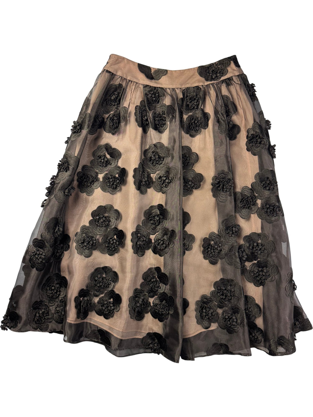 Bruce by Bruce Oldfield Black Floral Skirt - S - Think Vintage ltd