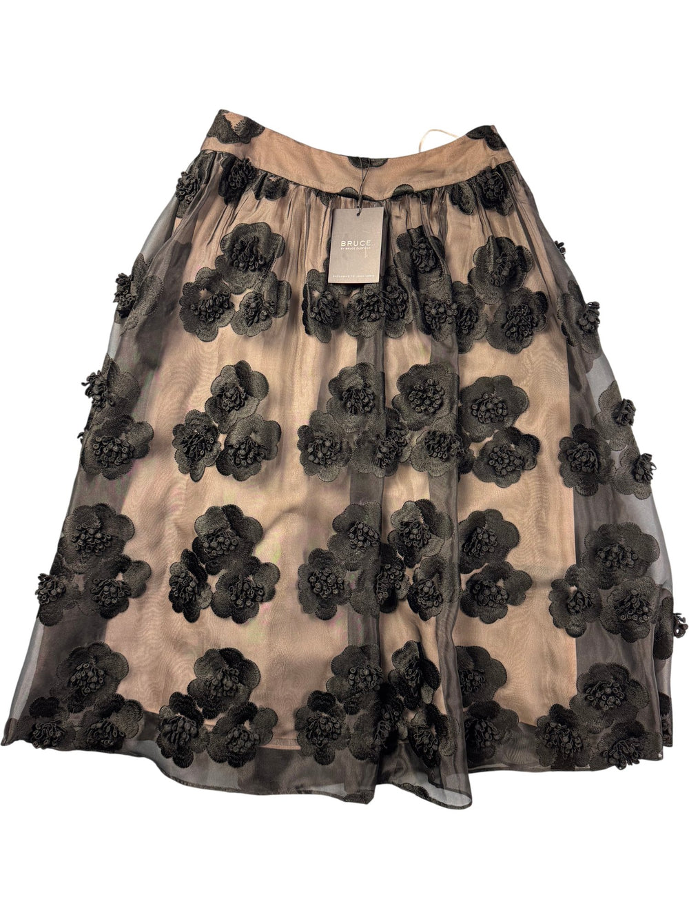 Bruce by Bruce Oldfield Black Floral Skirt - S - Think Vintage ltd
