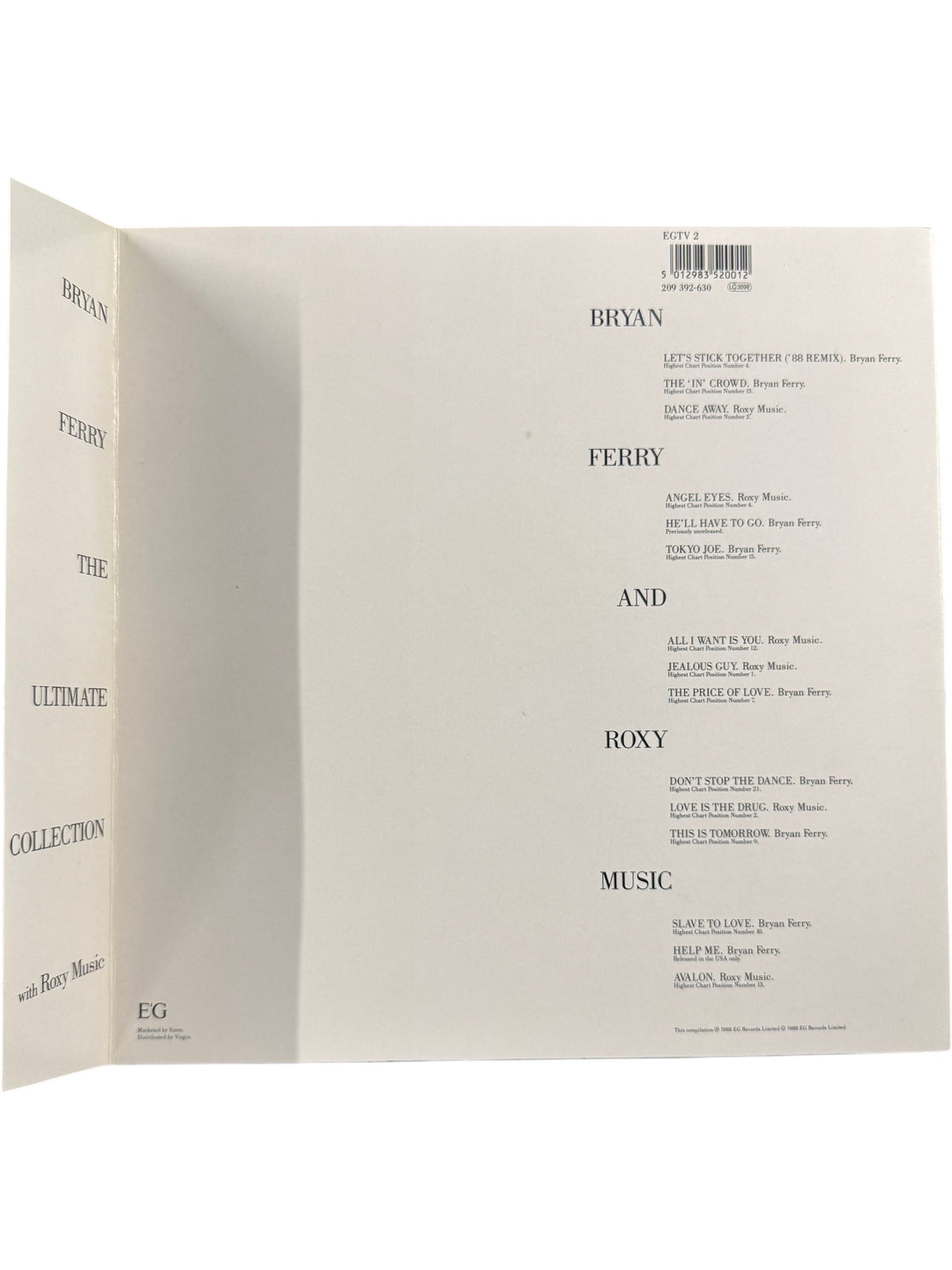 Bryan Ferry The Ultimate Collection Vinyl - Think Vintage ltd