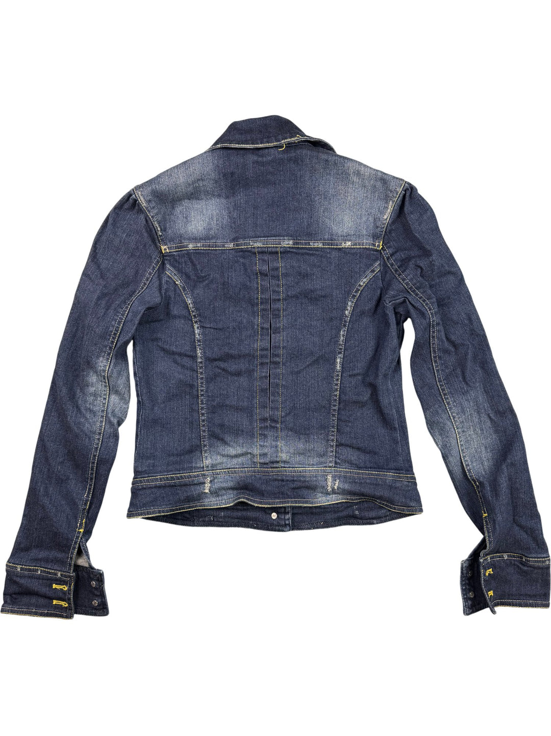 Bsk Denim Button-Up Trucker Jacket - S - Think Vintage ltd
