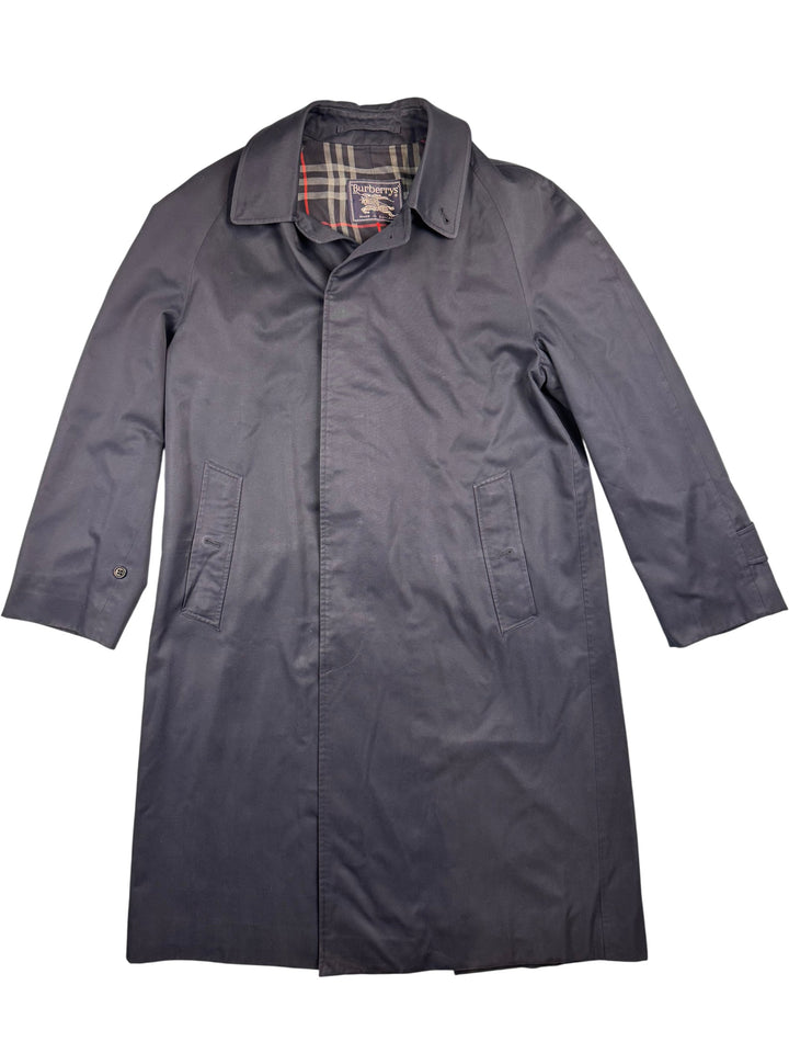 Burberrys Blue Trench Coat - S - Think Vintage ltd