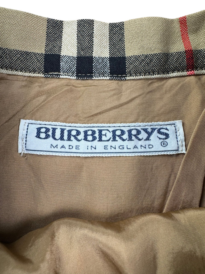 Burberrys Classic Pleated Check Skirt - W26 - Think Vintage ltd