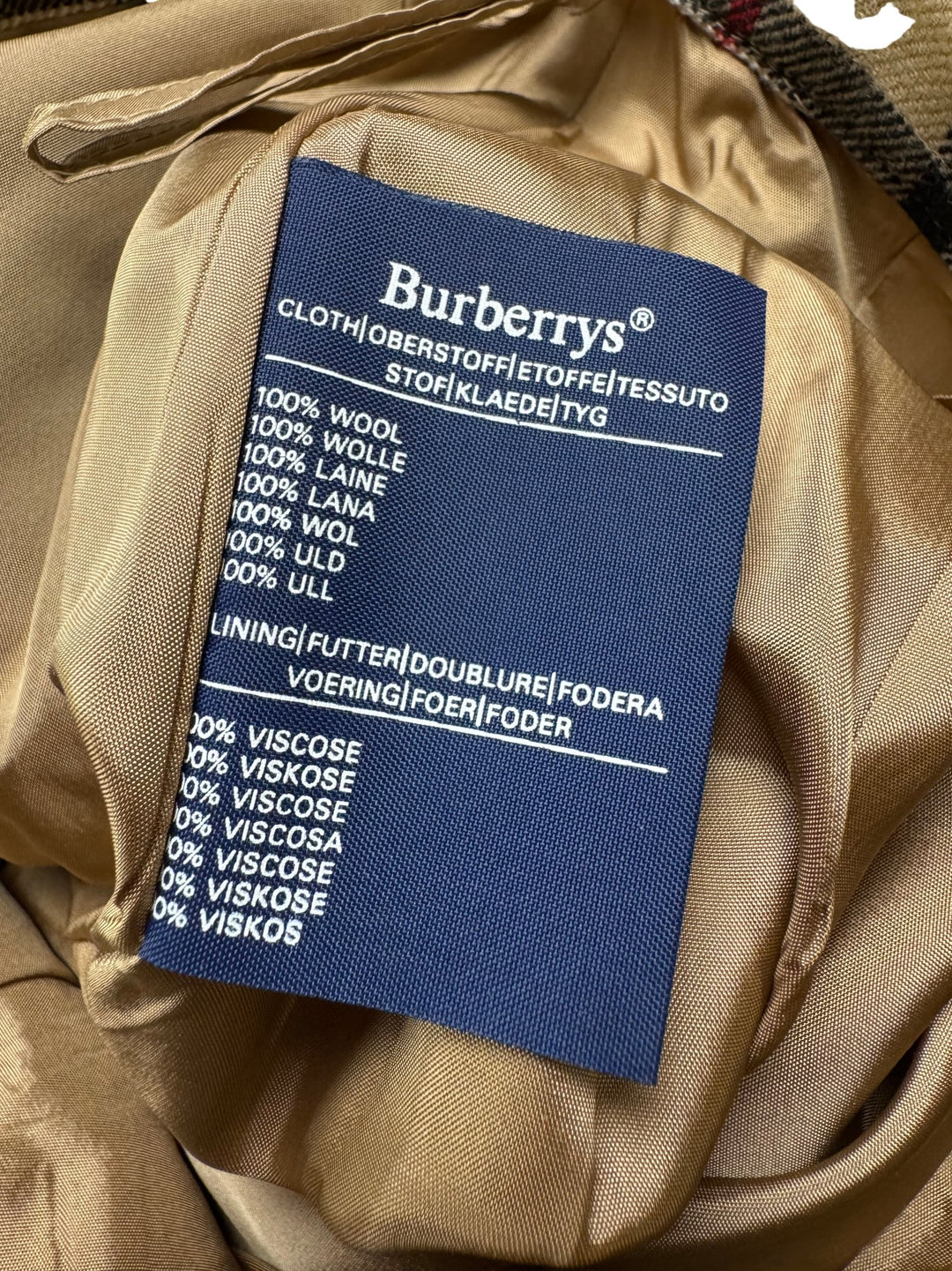 Burberrys Pleated Check Skirt - W26 - Think Vintage ltd