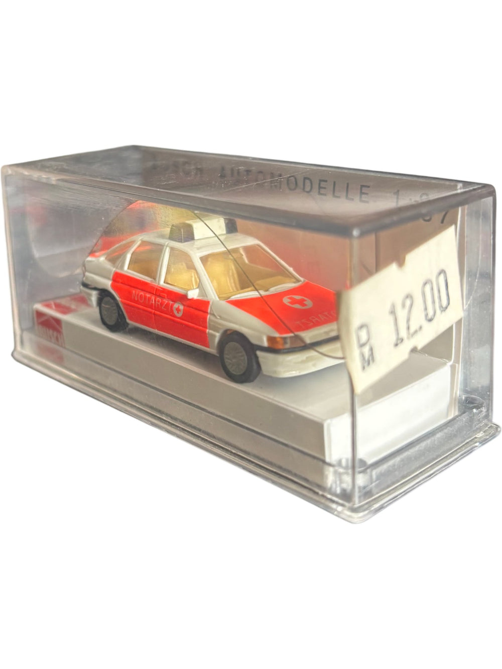 Busch Automodelle Ford Escort Notarzt Scale 1:87 Model Car - Think Vintage ltd