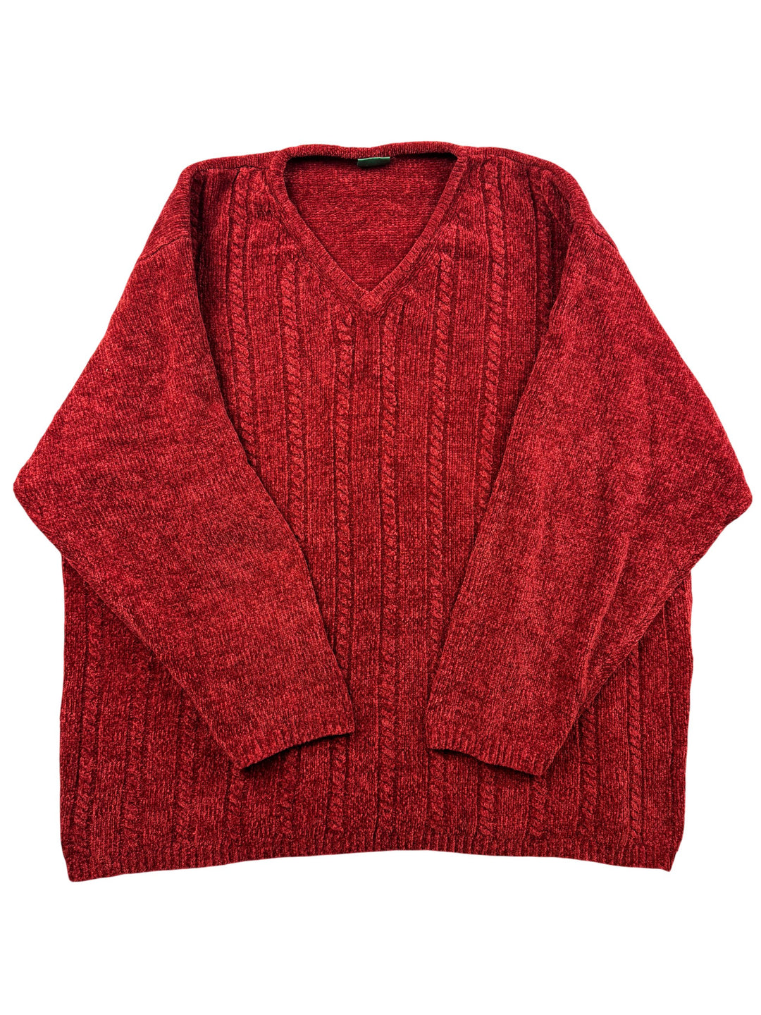 C&A Red Acrylic V-Neck Sweater - XXL
