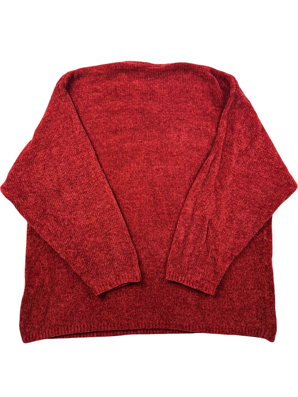 C&A Red Acrylic V-Neck Sweater - XXL - Think Vintage ltd