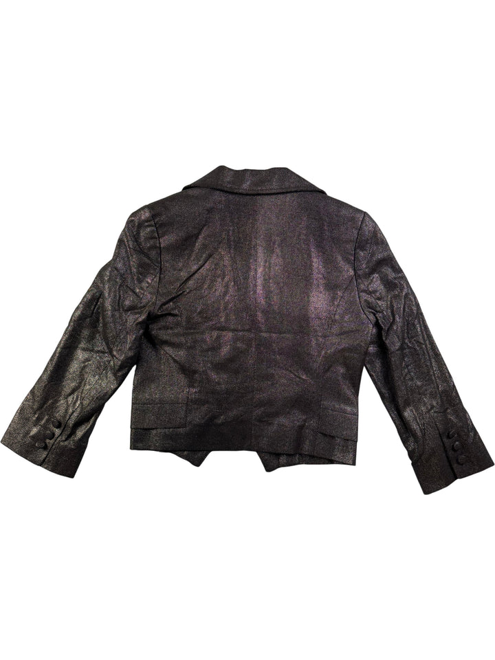 C Brand Metallic Double-Breasted Jacket - M - Think Vintage Online Ltd