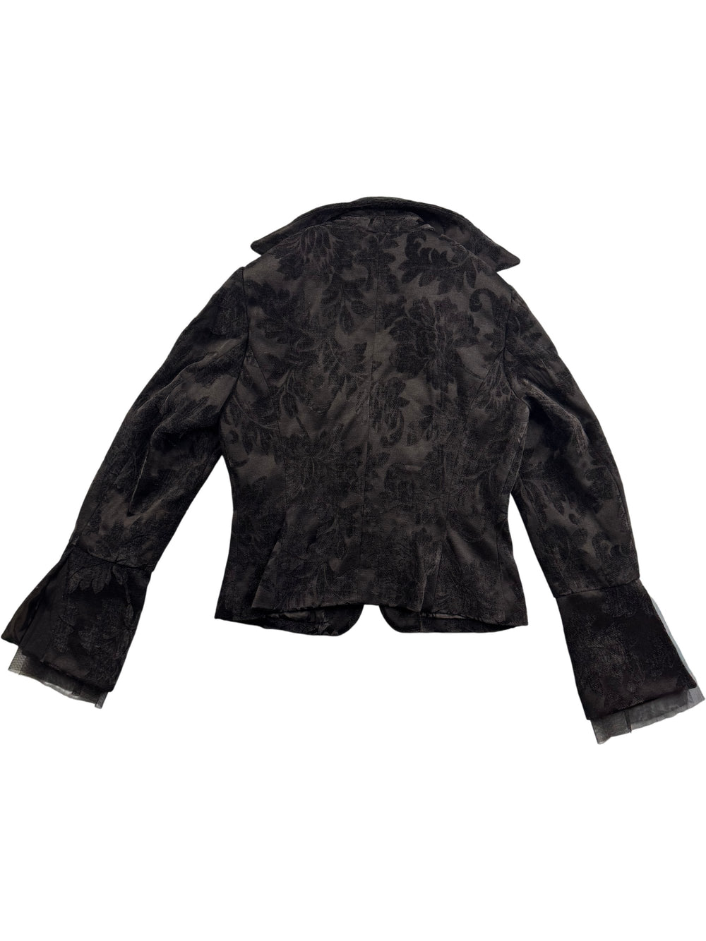 CCDK Black Floral Jacket - S - Think Vintage Online Ltd