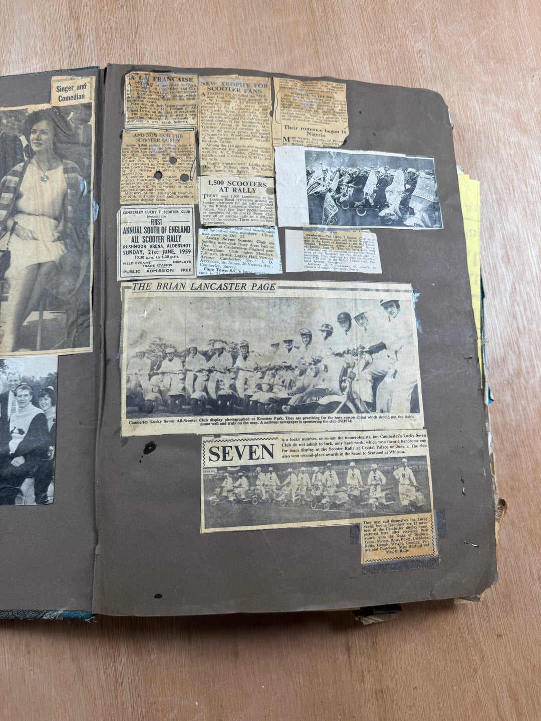 Vintage Scooter Archive Scrapbook – Original Photos, Newspaper Cuttings, Posters & Ephemera