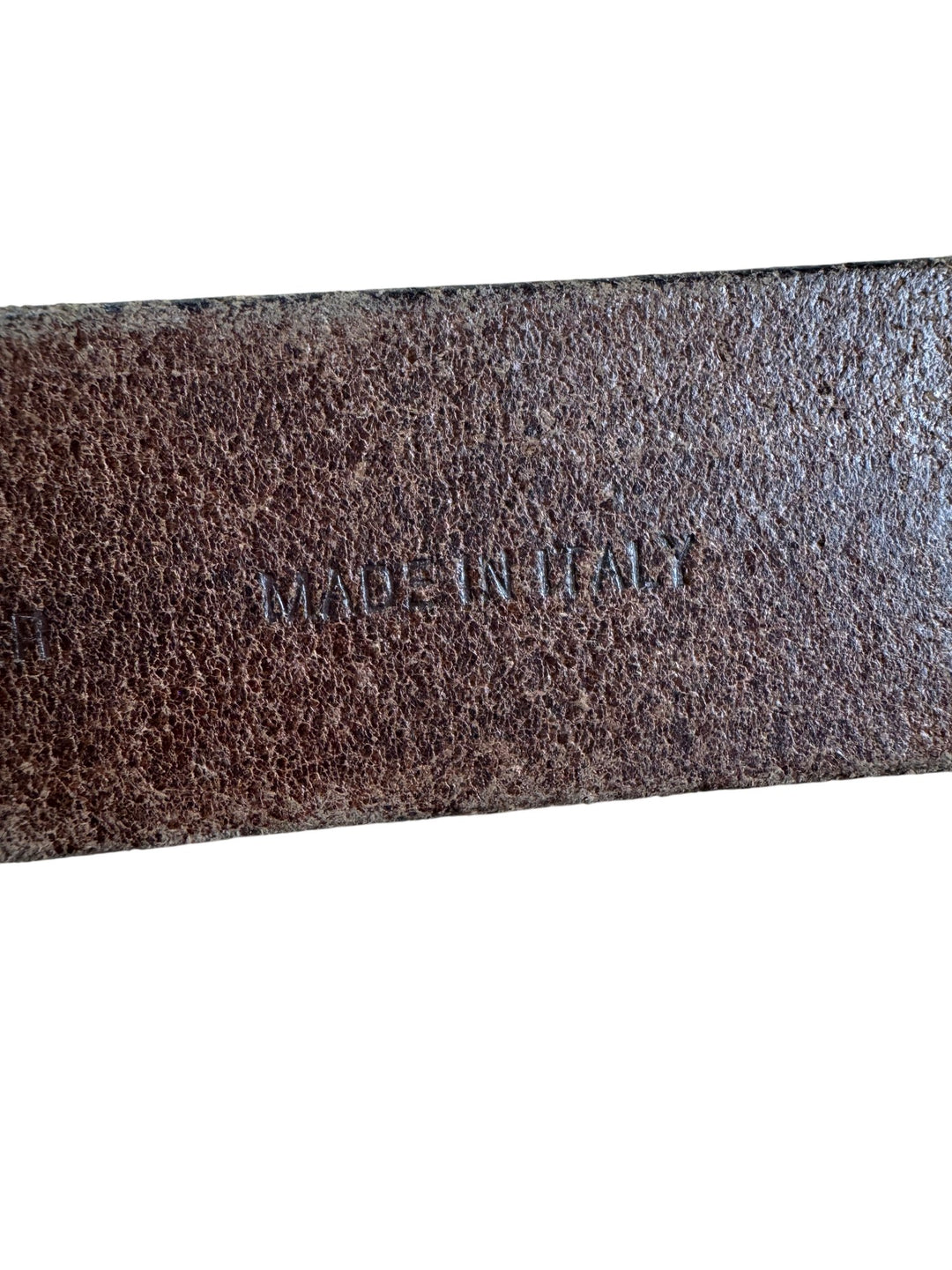 Calvin Klein Brown Leather Belt with Metal Logo Buckle - W24-29 - Think Vintage ltd