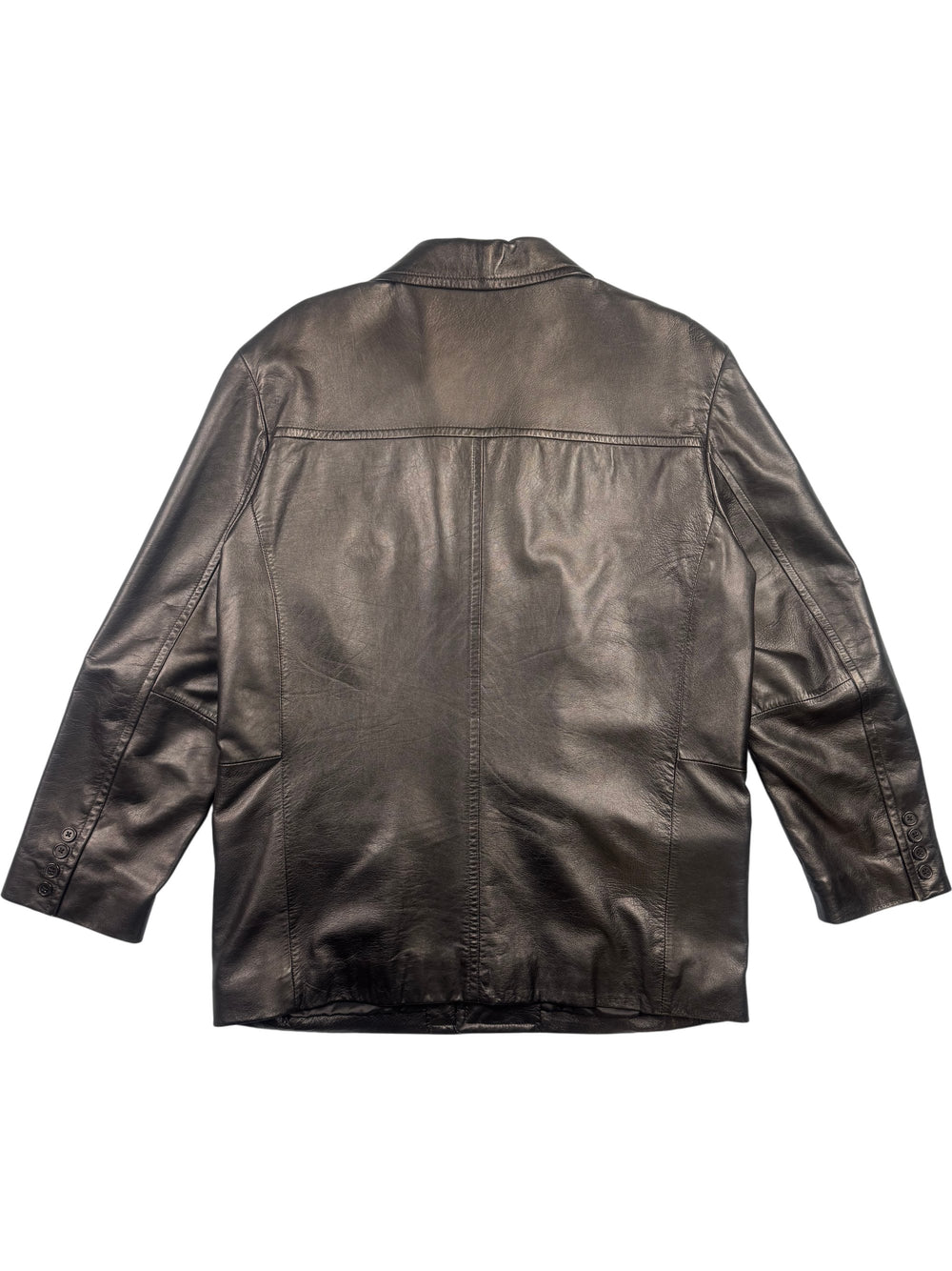 Calvin Klein Leather Jacket - M - Think Vintage