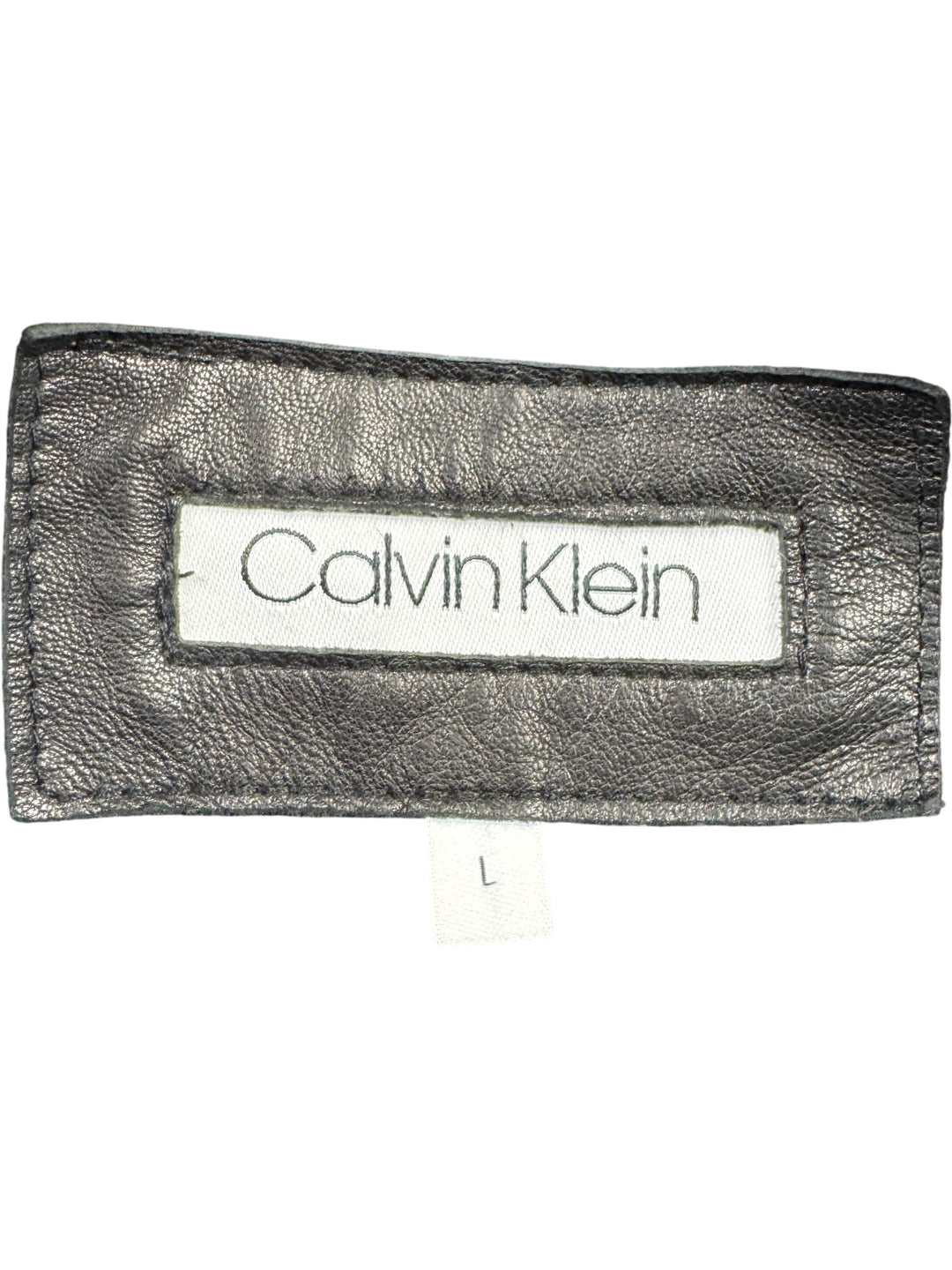 Calvin Klein Leather Jacket - M - Think Vintage Online Ltd