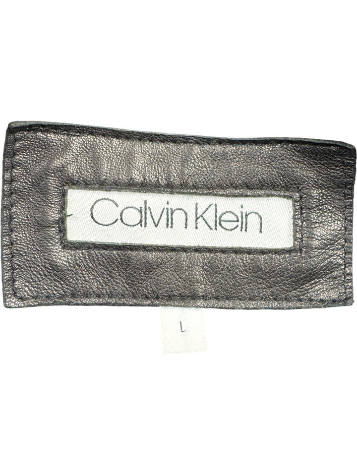 Calvin Klein Leather Jacket - M - Think Vintage ltd