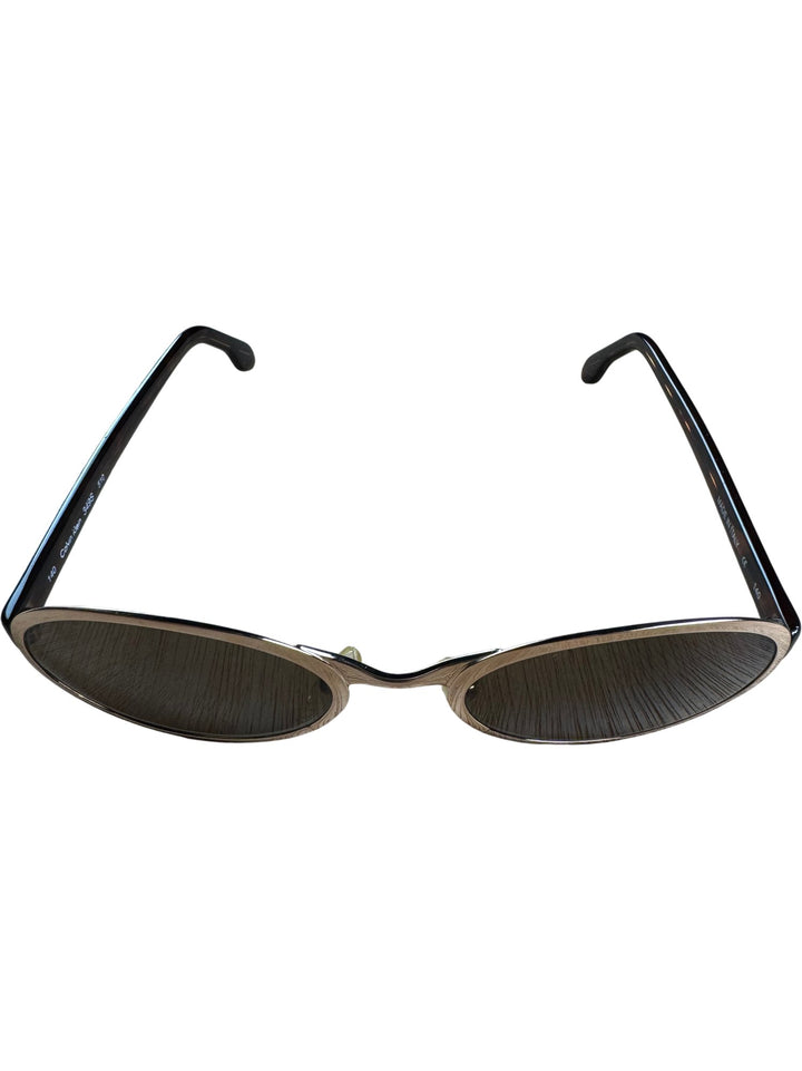 Calvin Klein Oval Brown Sunglasses - Think Vintage ltd
