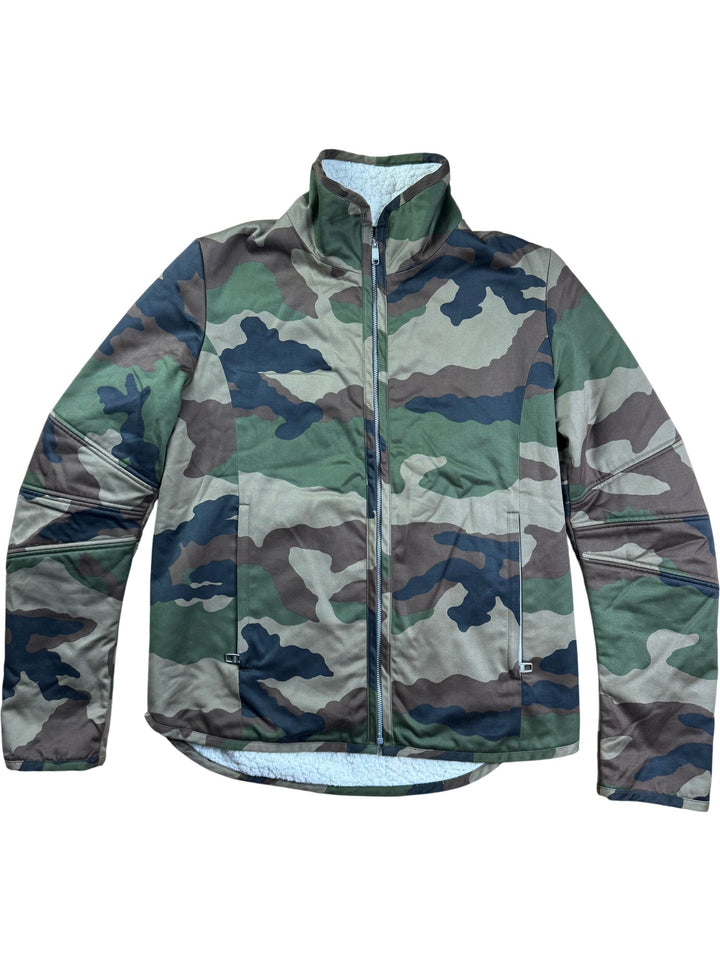 Camouflage Full-Zip Fleece Lined Jacket - M - Think Vintage ltd