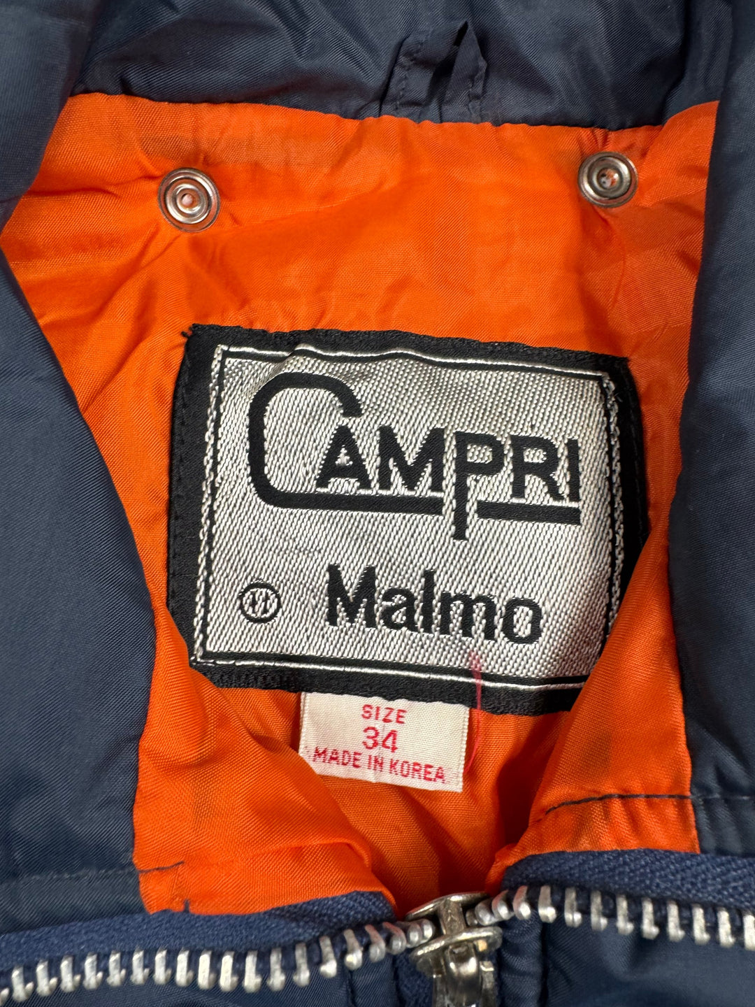 Campri Malmo Navy Puffer Jacket - S - Think Vintage