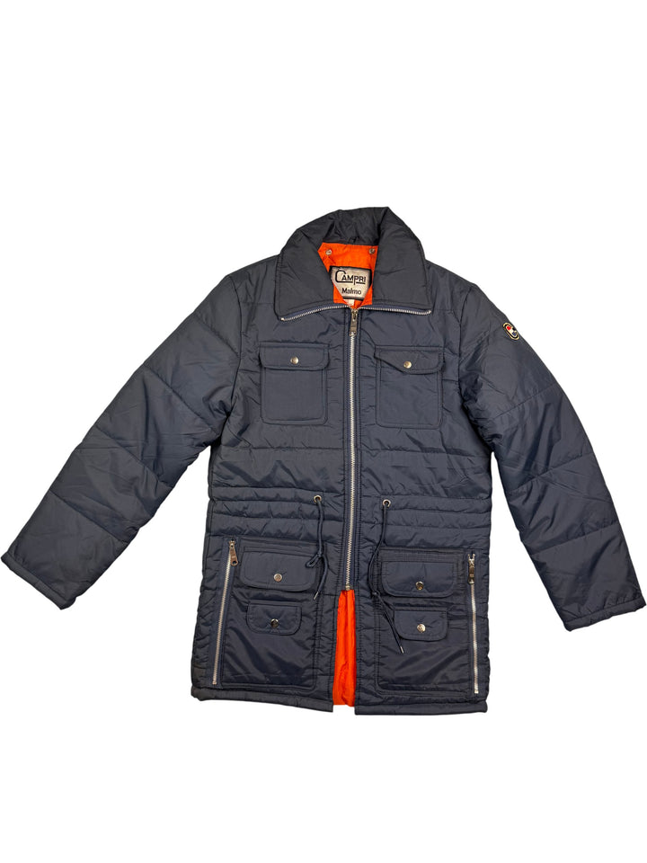 Campri Malmo Navy Puffer Jacket - S - Think Vintage Online Ltd