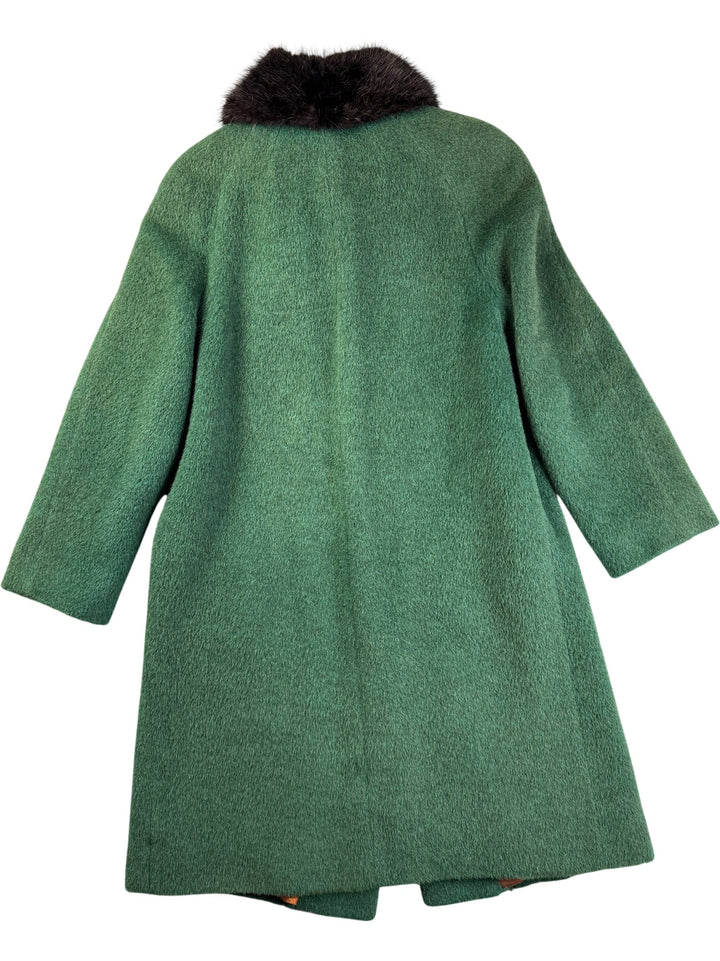 Canda Couture Green Alpaca Coat - M - Think Vintage ltd
