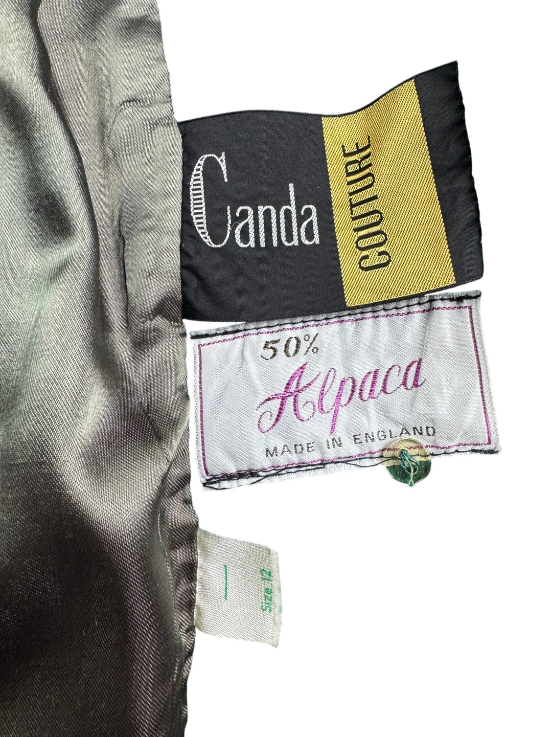 Canda Couture Green Alpaca Coat - M - Think Vintage ltd