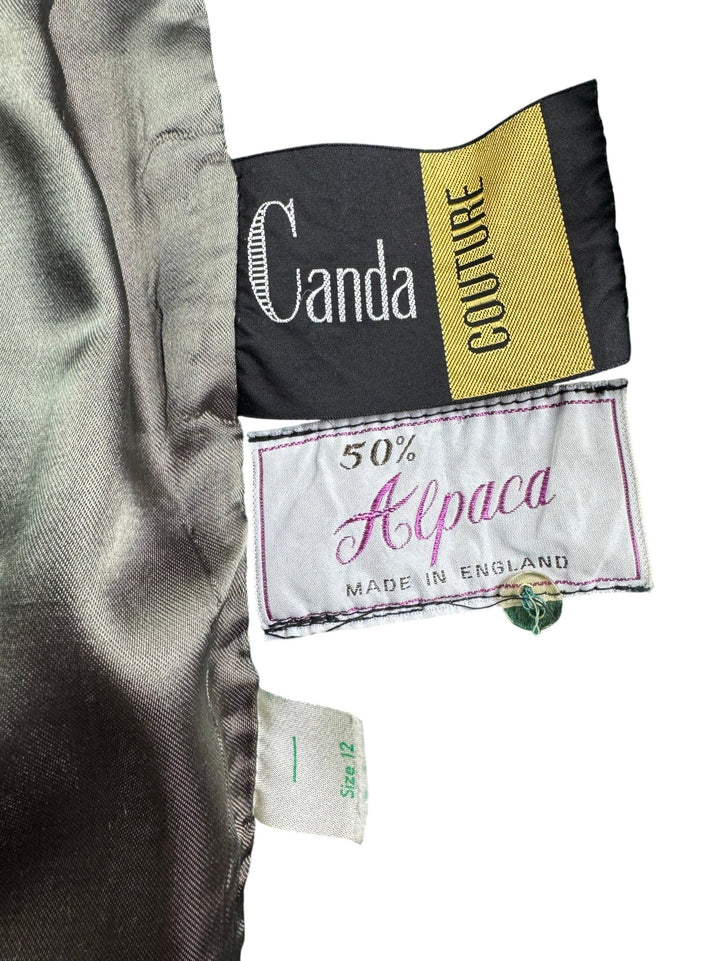 Canda Couture Green Alpaca Coat - M - Think Vintage ltd