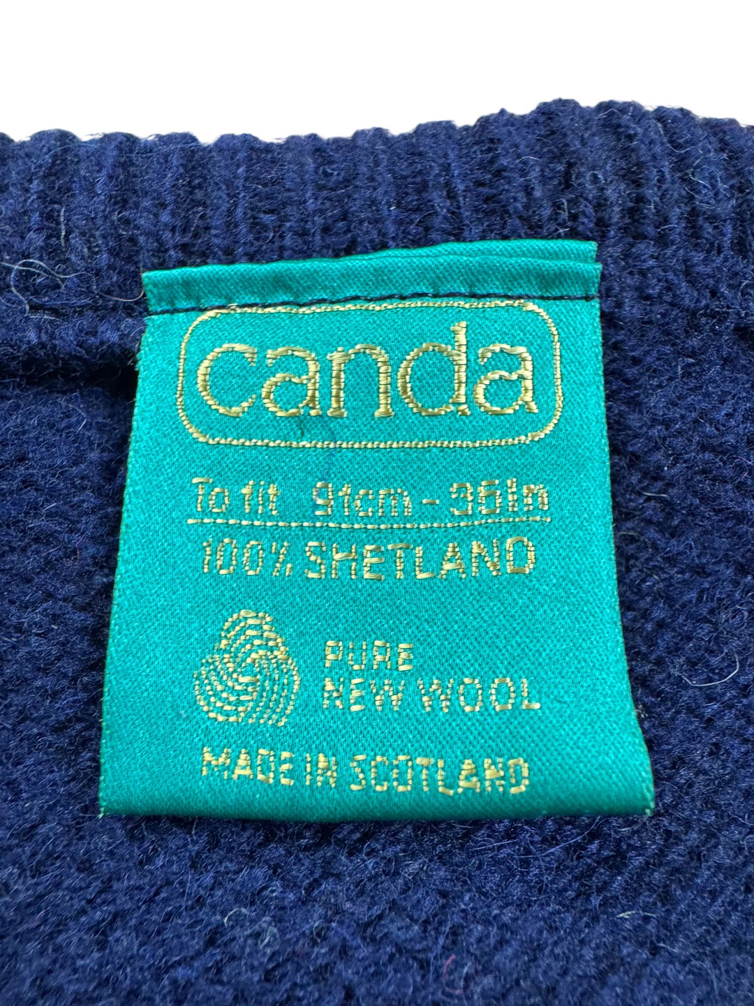 Canda Shetland Wool Fair Isle Vest - S - Think Vintage ltd