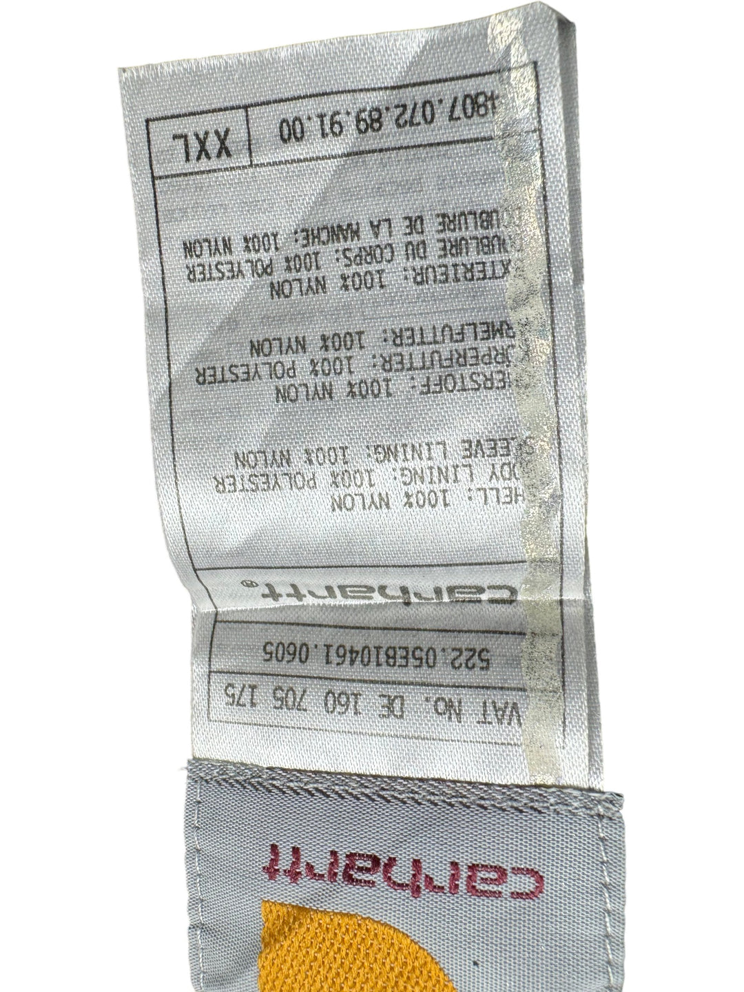 Carhartt Black Nylon Jacket - XL - Think Vintage Online Ltd