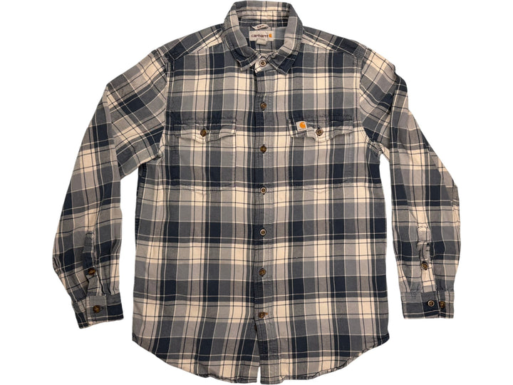 Carhartt Blue Plaid Men's Shirt - M - Think Vintage
