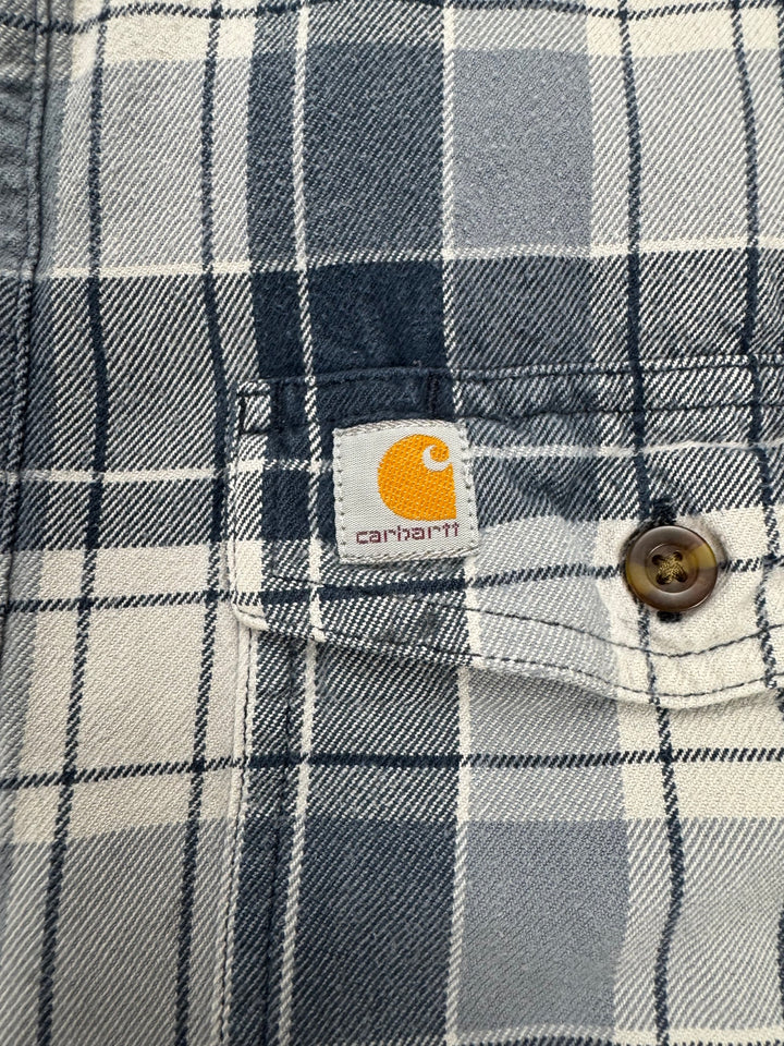 Carhartt Blue Plaid Men's Shirt - M - Think Vintage