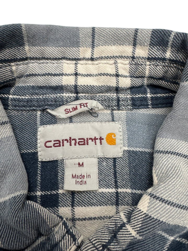 Carhartt Blue Plaid Men's Shirt - M - Think Vintage