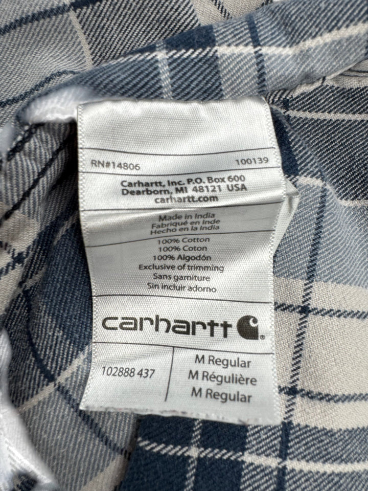 Carhartt Blue Plaid Men's Shirt - M - Think Vintage