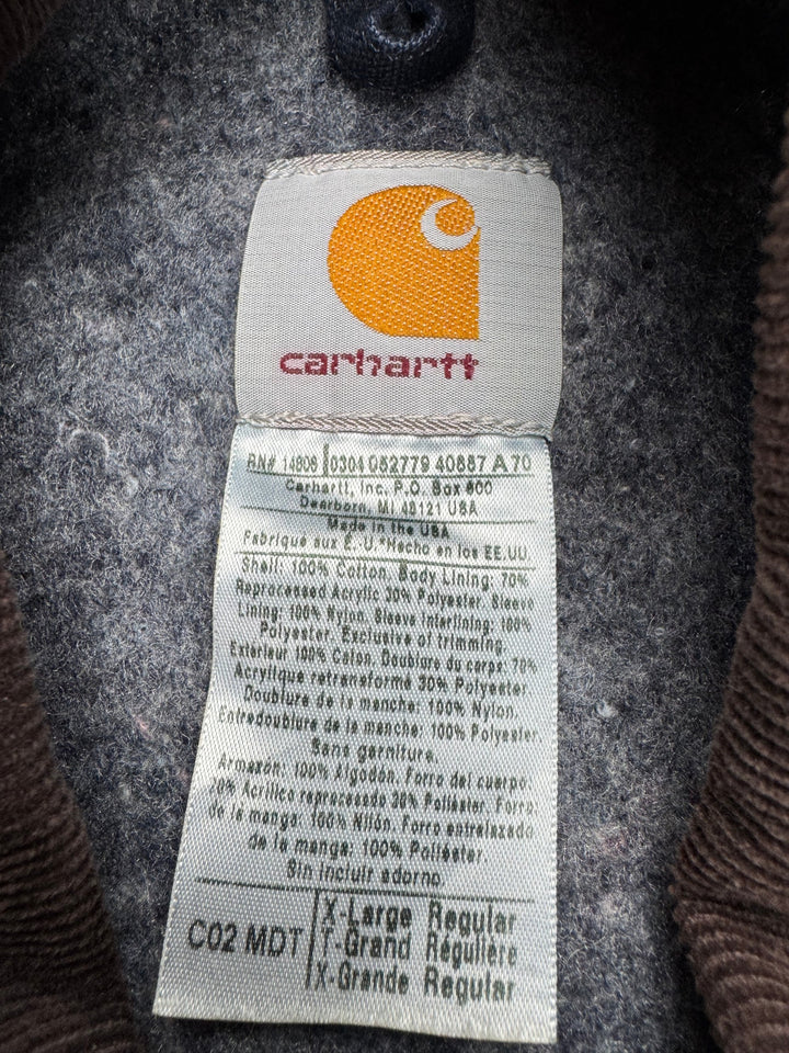 Carhartt Brown Collar Jacket - XL - Think Vintage